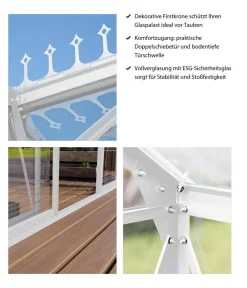 Vitavia Gewächshäuser > Orangerie Minerva ESG, inkl. Stahlfundamentrahmen, ca. B383/H254/T383 cm