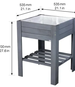 Wagner Holz-Hochbeet GreenBOX light, ca. B53,5/H70/T53,5 cm Dunkelgrau Sale