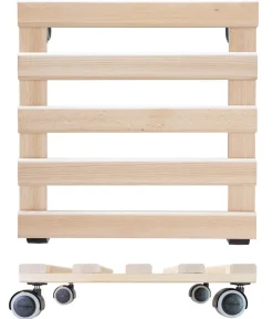 Wagner Rolluntersetzer - Multi-Pflanzenroller Buche, ca. B35/H7,7/T35 cm Beige