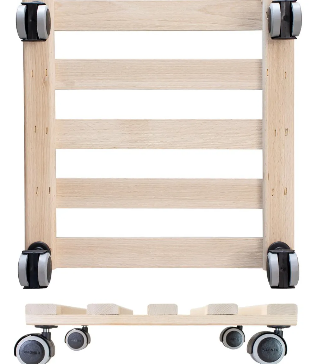 Wagner Rolluntersetzer - Multi-Pflanzenroller Buche, ca. B35/H7,7/T35 cm Beige
