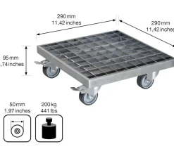 Wagner Pflanzenroller, ca. B29/H9,5/T29 cm Silber Hot