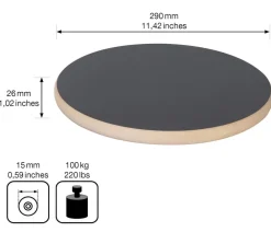Wagner Pflanzenroller, ca. Ø29/H2,6 cm Schwarz Discount