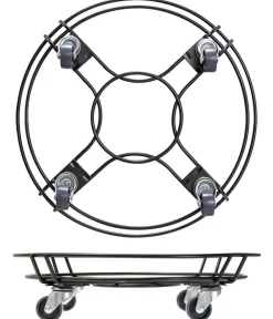 Wagner Rolluntersetzer - Pflanzenroller, ca. Ø38/H9,6 cm Schwarz