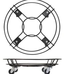 Wagner Rolluntersetzer - Pflanzenroller, ca. Ø38/H9,6 cm Schwarz