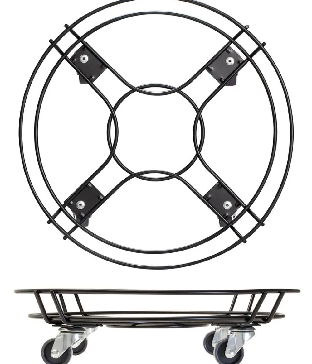 Wagner Rolluntersetzer - Pflanzenroller, ca. Ø38/H9,6 cm Schwarz