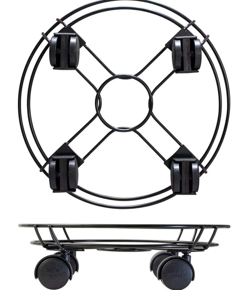 Wagner Rolluntersetzer - Pflanzenroller Draht, Ø 30 cm, Schwarz