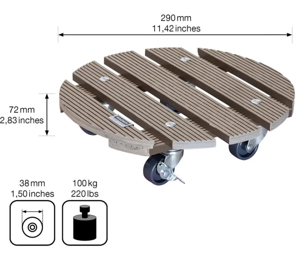 Wagner Rolluntersetzer > Pflanzroller, Ø 29 cm