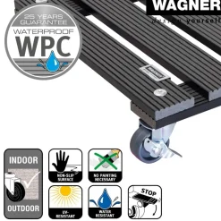 Wagner WPC-Pflanzroller, ca. B29/H7/T29 cm Dunkelgrau Clearance