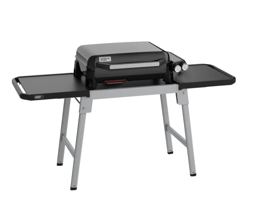 Weber Gasgrills - Gasgrill SLATE GP 56 cm Premium Plancha, inkl. klappbarer Grilltisch Schwarz
