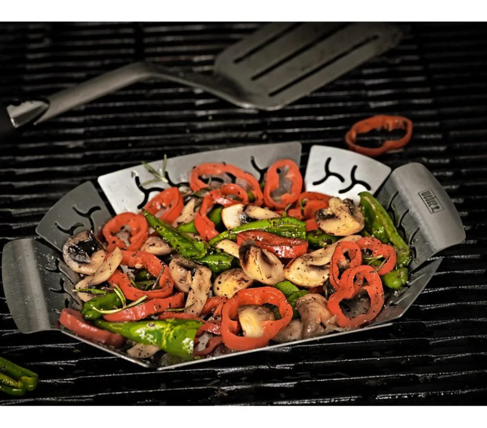 Weber Grillzubehör - Gemüsekorb Silber