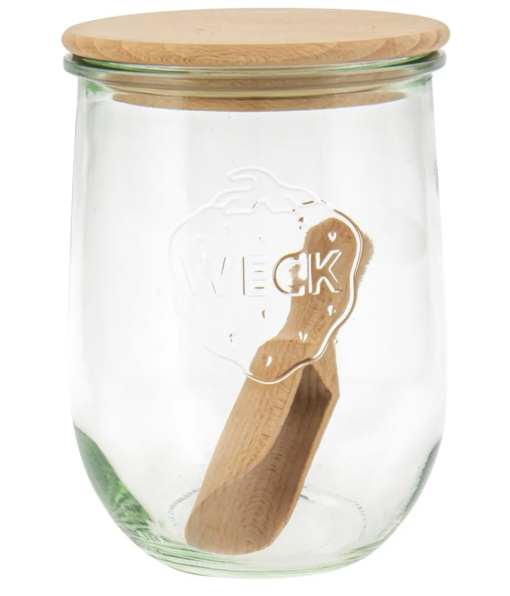 WECK ® Tulpenglas, inkl. Holzdeckel und Schäufelchen, 1062 ml Best