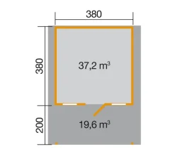Weka Weekendhaus 138 Gr. 2, ca. B450/H299/T594 cm Natur Best