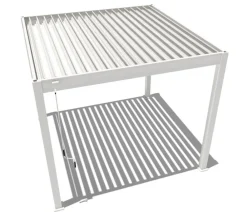 Weide Pergolen - Classic Pergola Alu-Stahl, ca. B300/H255/T300 cm Weiß