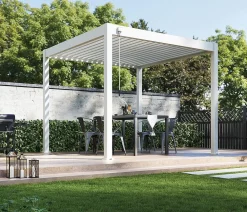 Weide Pergolen - Classic Pergola Alu-Stahl, ca. B300/H255/T300 cm Weiß