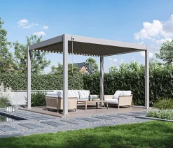 Weide Classic Pergola 3x4 Alu-Stahl, ca. B400/H255/T300 cm Ivory Sand Discount