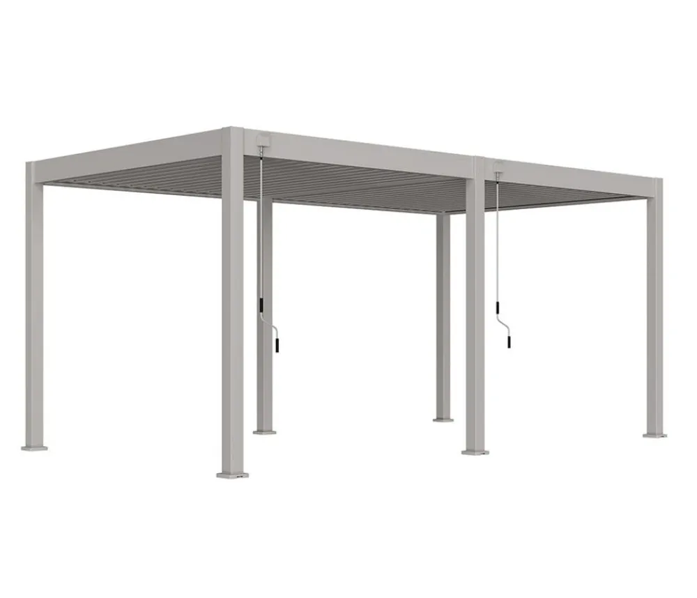 Weide Classic Pergola 3x5,3 Alu-Stahl, ca. B530/H255/T300 cm Ivory Sand New