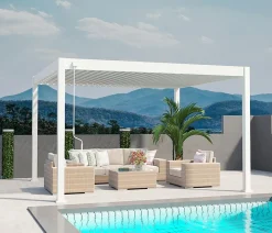 Weide Pergolen > Deluxe Pergola Voll-Alu, ca. B400/H255/T360 cm