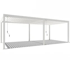 Weide Pergolen - Deluxe Pergola Voll-Alu, ca. B720/H255/T360 cm Weiß