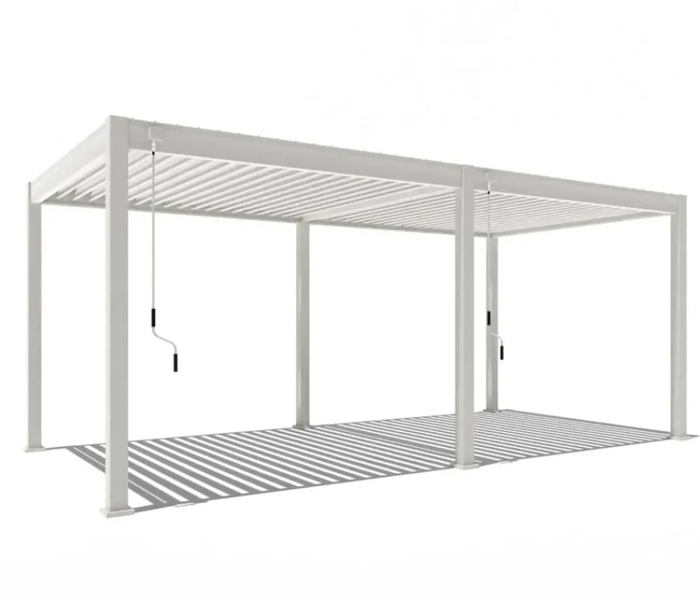 Weide Deluxe Pergola Voll-Alu, ca. B600/H255/T300 cm Weiß Clearance