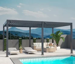 Weide Pergolen > Deluxe Pergola Voll-Alu, ca. B530/H255/T360 cm