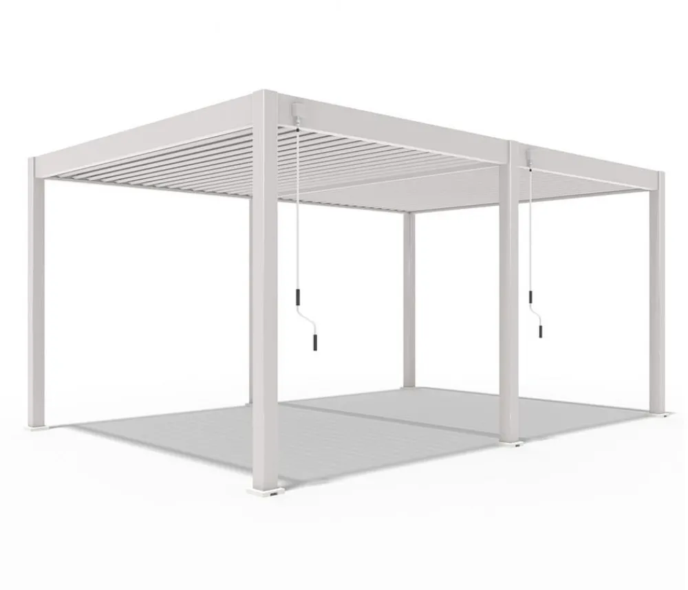 Weide Deluxe Pergola Voll-Alu, ca. B530/H255/T360 cm Ivory Sand Hot