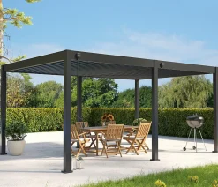 Weide Pergolen - Deluxe Pergola Voll-Alu, ca. B600/H255/T300 cm Anthrazit