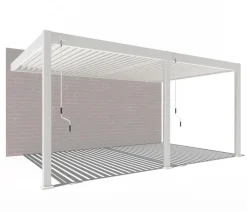 Weide Pergolen > Deluxe Wandpergola Voll-Alu, ca. B530/H255/T360 cm