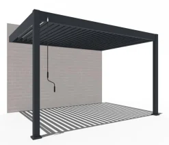 Weide Pergolen > Deluxe Wandpergola Voll-Alu, ca. B400/H255/T300 cm
