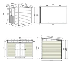 Weide Gartenhäuser & Gerätehäuser > Gartenhaus, ca. B338/H226/T218 cm