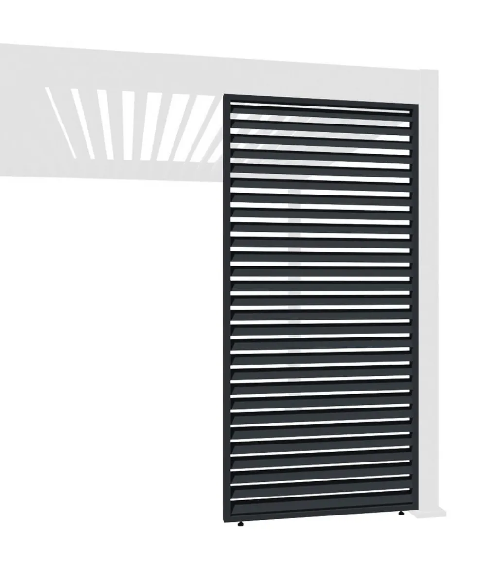 Weide Pergolen - Horizontales Seitenwand-Paneel, ca. B113/H255 cm Anthrazit