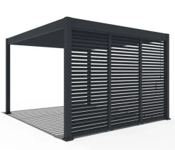 Weide Pergolen - Horizontales Seitenwand-Paneel, ca. B113/H255 cm Anthrazit