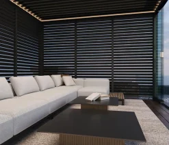 Weide Pergolen - Horizontales Seitenwand-Paneel, ca. B113/H255 cm Anthrazit