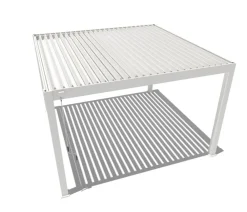 Weide Pergola Deluxe Plus 4x4, ca. B400/H255/T400 cm Weiß Hot