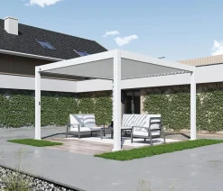 Weide Pergola Deluxe Plus 4x4, ca. B400/H255/T400 cm Weiß Hot