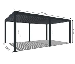 Weide Pergola Deluxe Plus 4x6, ca. B600/H255/T400 cm Anthrazit