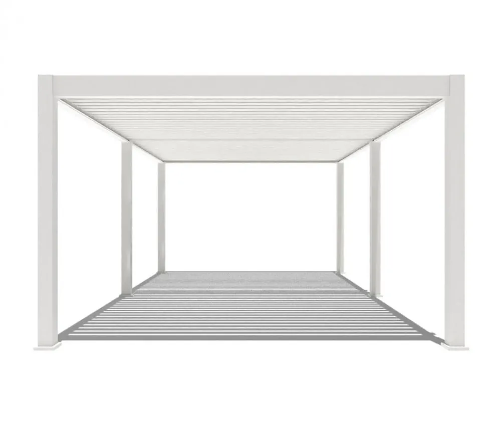Weide Pergola LED E-Deluxe Plus 4x6, ca. B600/H255/T400 cm Weiß Hot