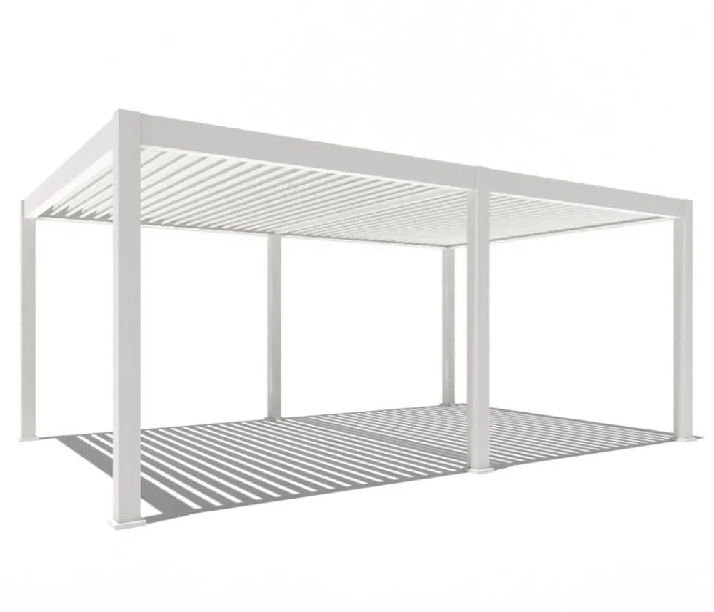 Weide Pergola LED E-Deluxe Plus 4x6, ca. B600/H255/T400 cm Weiß Hot