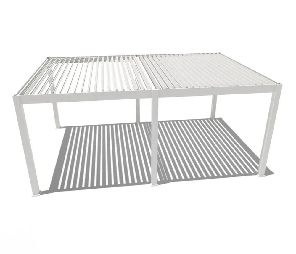 Weide Pergola LED E-Deluxe Plus 4x6, ca. B600/H255/T400 cm Weiß Hot