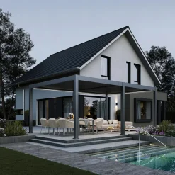 Weide Pergolen - Pergola LED E-Deluxe Plus 4x6, ca. B600/H255/T400 cm Anthrazit