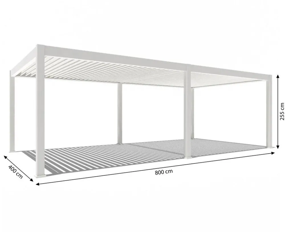 Weide Pergolen|Gasgrills > Pergola LED E-Deluxe Plus 4x8, ca. B800/H255/T400 cm