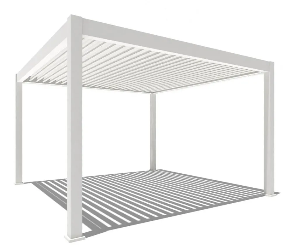 Weide Pergola LED E-Deluxe Plus 4x4, ca. B400/H255/T400 cm Weiß Clearance