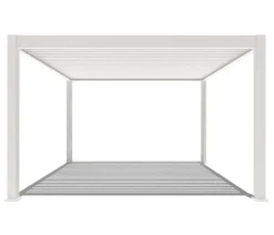Weide Pergola LED E-Deluxe Plus 4x4, ca. B400/H255/T400 cm Weiß Clearance