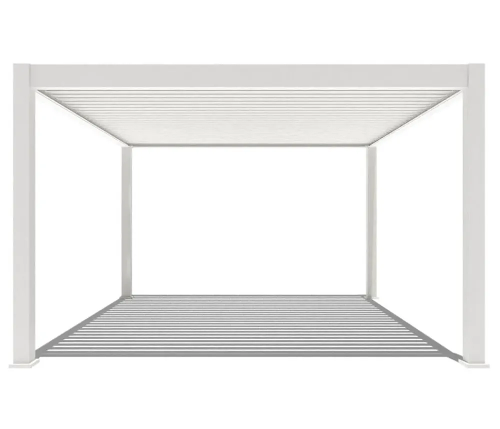 Weide Pergola LED E-Deluxe Plus 4x4, ca. B400/H255/T400 cm Weiß Clearance