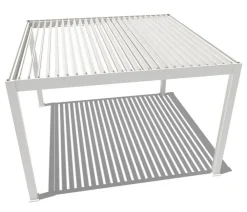 Weide Pergola LED E-Deluxe Plus 4x4, ca. B400/H255/T400 cm Weiß Clearance