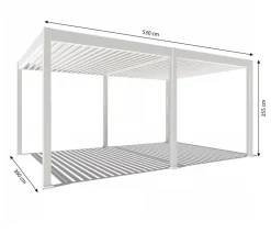 Weide Pergolen > Pergola LED E-Deluxe 3,6x5,3, ca. B530/H255/T360 cm