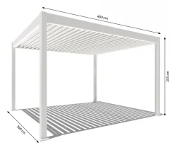 Weide Pergolen > Pergola LED E-Deluxe 3,6x4, ca. B400/H255/T360 cm
