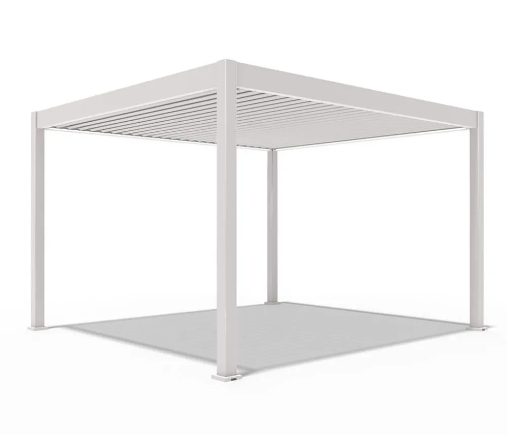 Weide Pergolen - Pergola LED E-Deluxe 3,6x4, ca. B400/H255/T360 cm Ivory Sand