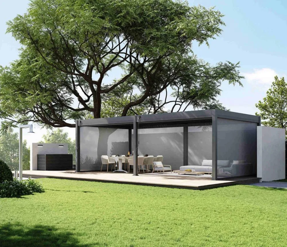 Weide Sonnenrollo für Deluxe/Classic Pergola, ca. 360 cm Anthrazit Clearance