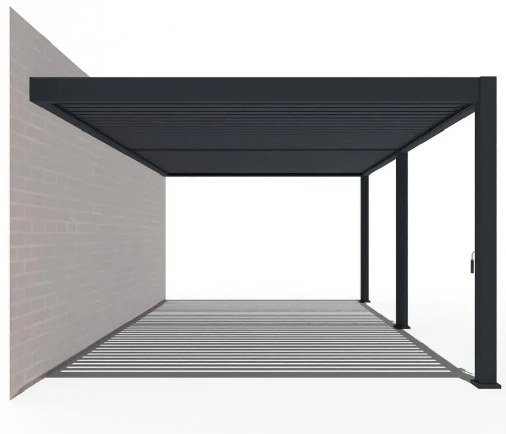 Weide Pergolen > Wand-Pergola Deluxe Plus 4x6, ca. B600/H255/T400 cm