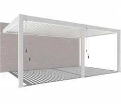 Weide Pergolen - Wand-Pergola Deluxe Plus 4x6, ca. B600/H255/T400 cm Weiß